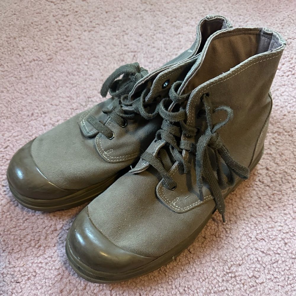 EUC Y2K Lower East Side Women’s 8 Military Sneaker Boot Canvas Rubber